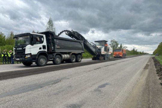 Ремонт дороги на Тамбовскую область саратовские дорожники выполнили на 80%